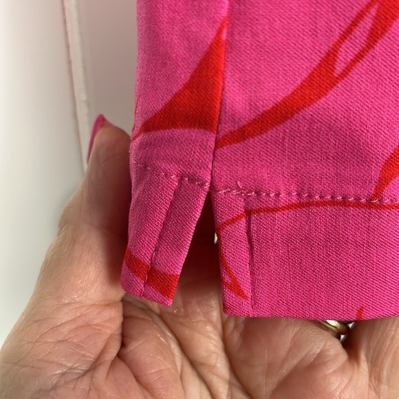 Rafaella Womens Skort L Carmine Rose Stretch Waist Pockets Viscose Blend NWT - Picture 6 of 11